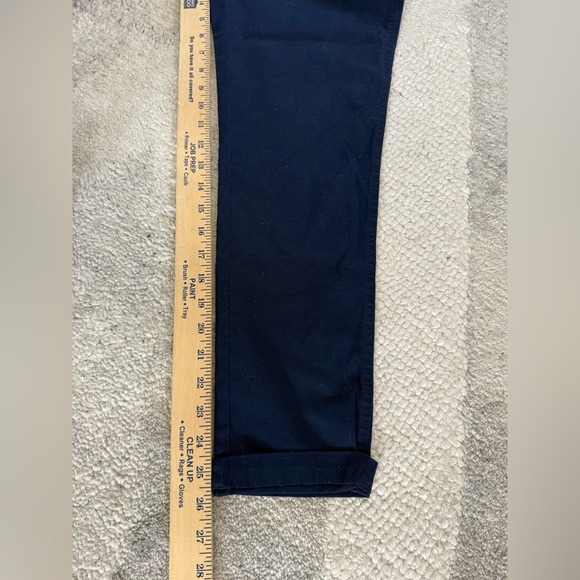 Chaps Women's Blue Chino Straight Leg Flat‎ Front Cotton Blend Pants Size 6 NWT - Picture 9 of 9